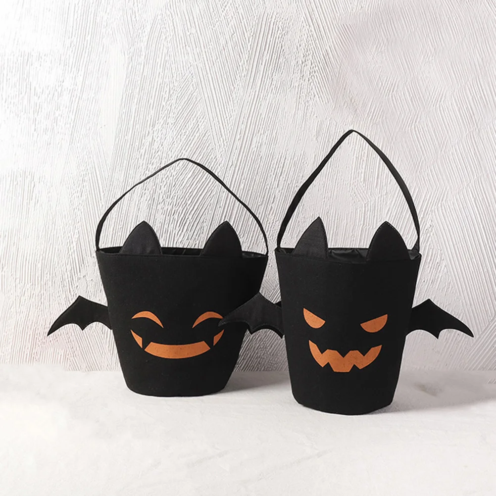 

Halloween Candy Bags Goody Treat Canvas Storage Tote Portable Kids Large Capacity Foldable Reusable Trick or Treat