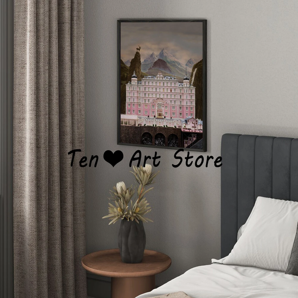 ملصق أفلام ويس أندرسون ، طباعة قماش ، أفلام كلاسيكية ، جراند ، فندق كارا ، ملصق فني ، سينما منزلية ، ديكور جداري جمالي #4