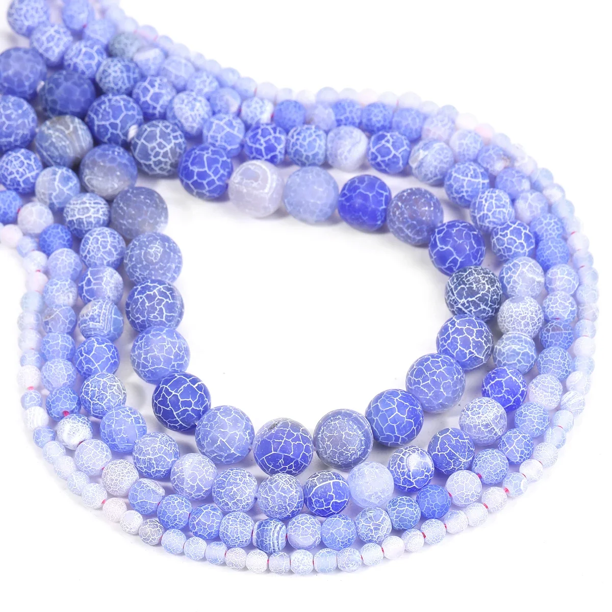 SHIJIWLS Purple Blue Weathered Agate Beads Cracked Veins Agates For Jewelry Making DIY Necklace Bracelet Earring 4/6/8/10mm 4