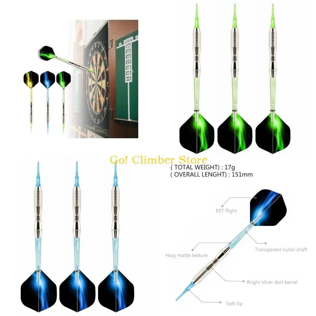 

Q84C 3PCS Professional Soft Tip Darts для крытых электронных Dartboards Game
