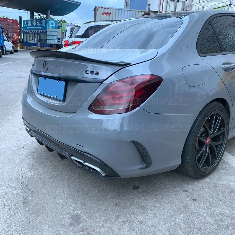 PSM Style For Benz C Class Sedan 4-Door W205 C63 AM G C180 C200 C260 C300 Spoiler 2014 To 2019 High Quality ABS Spoiler