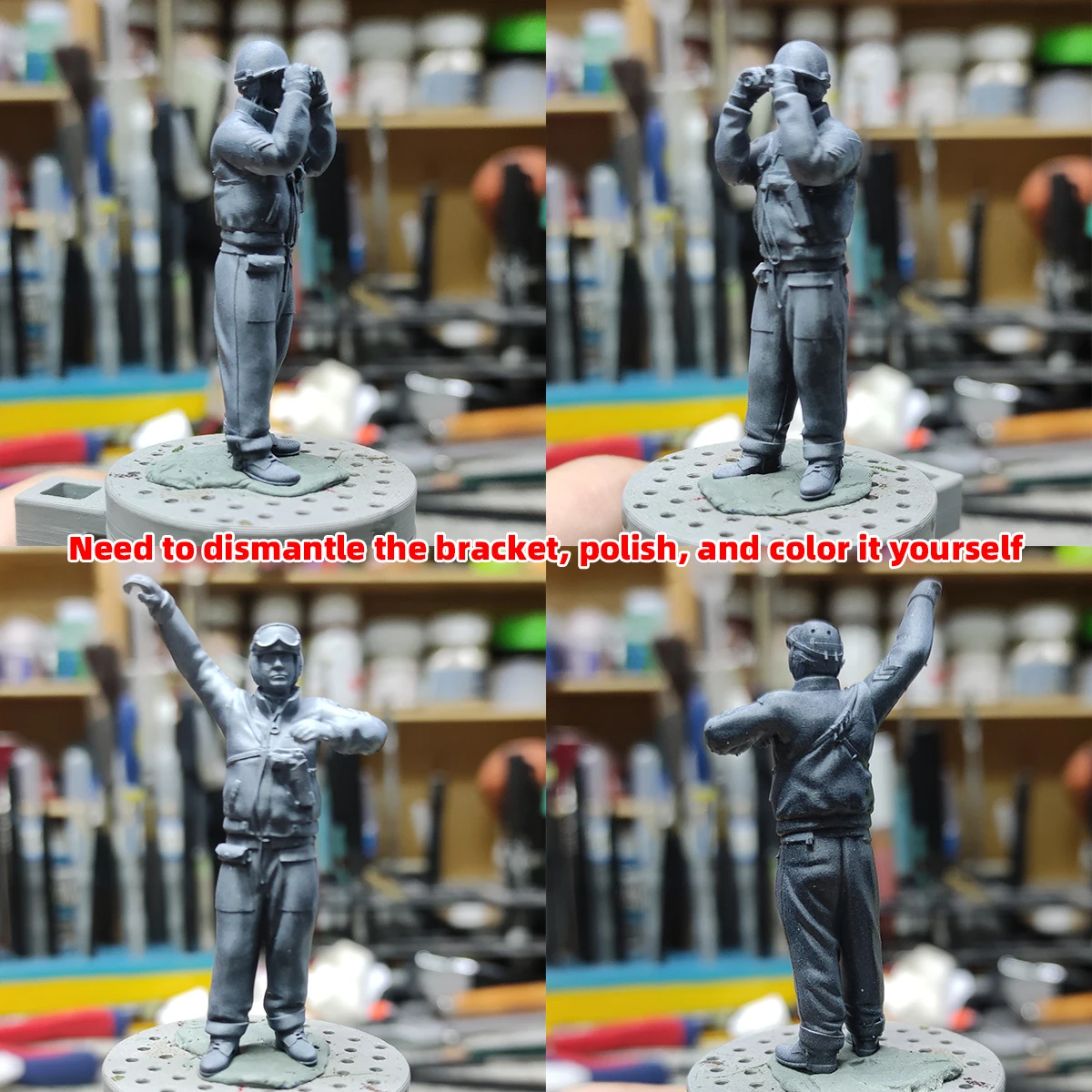 Maßstabsgetreues Miniatur-Modellset Amerikanische Panzerbesatzung Soldaten Militär 5-teiliges Set 1939–1945 1/35 1/48 1/72 – Detail 2