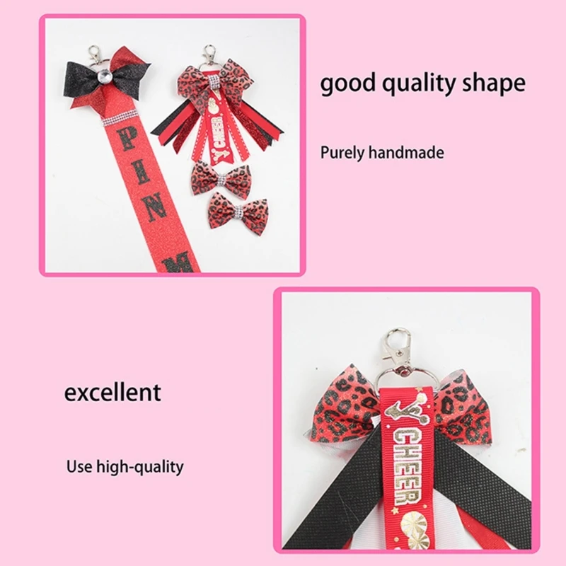 

Cheerleader Bowknot Keychain Collection Portable Keychain Pendant for Backpacks Dropship