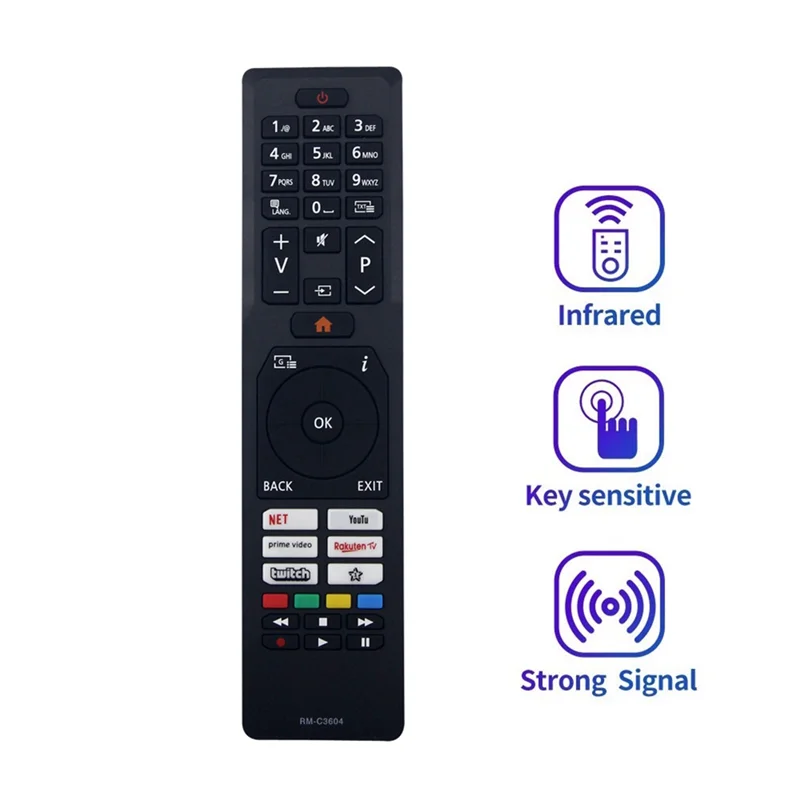 ABGI-Ersatz RM-C3604 Fernbedienung für JVC RM-C3604 LCD TV Fernbedienung