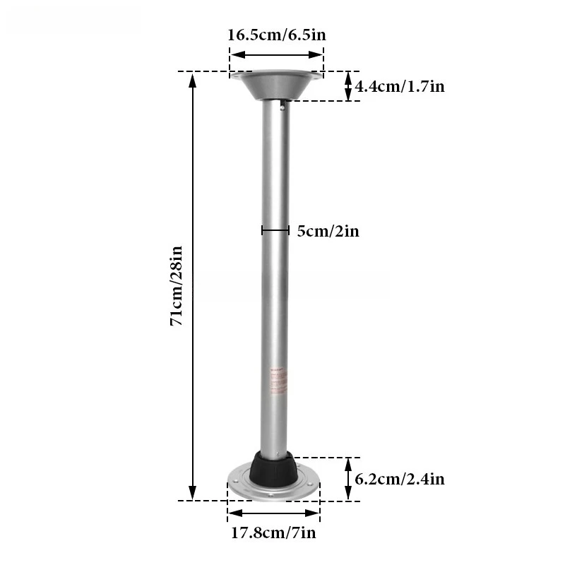 RV Table Legs Fixed Height, Yacht Interior, Table Feet Aluminum Alloy Accessories, Easy To Disassemble, Light and Durable