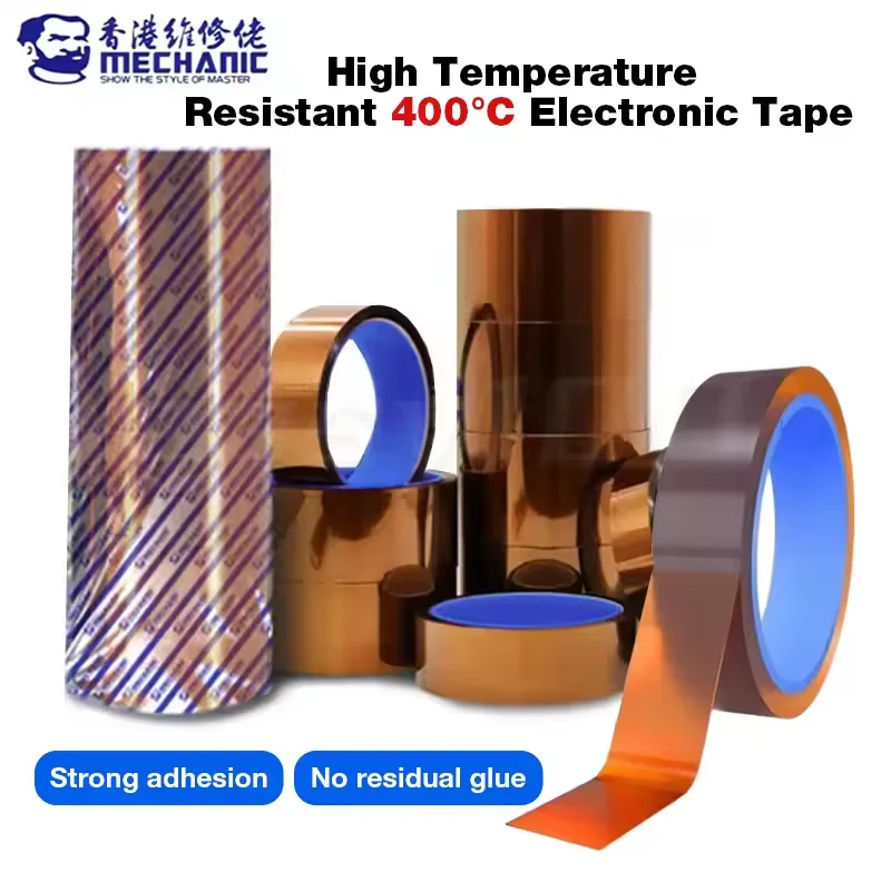 

Mechanic 5PCS 6mm 8mm 10mm High-temperature Resistant Tape Phone PCB Circuit Board Battery Wrap Protection Repair Isolate Tool
