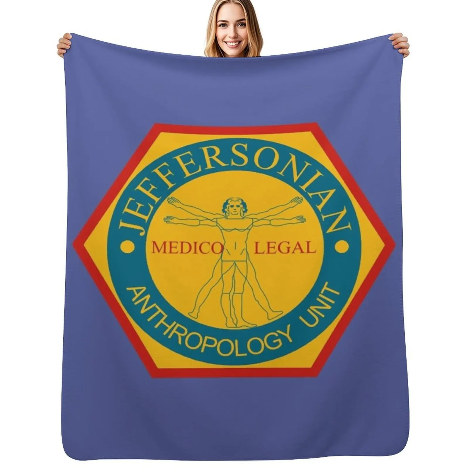 

Jeffersonian Logo- Bones TV Show Throw Blanket Foldable Soft Warm Blanket for Outdoor Use