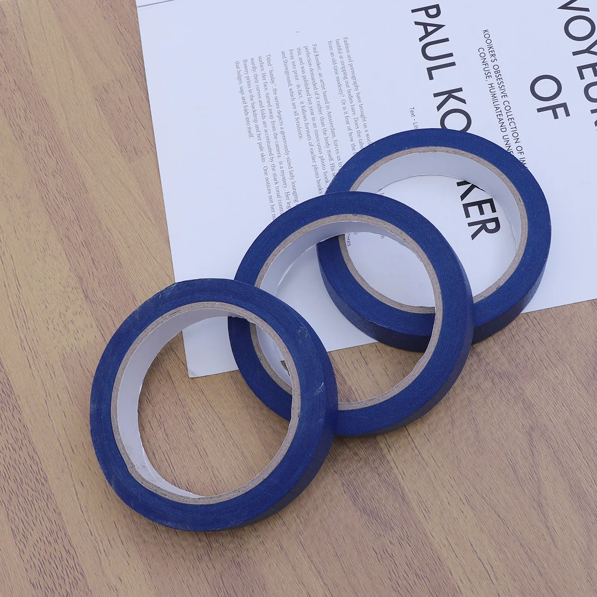 3pcs Color Separation Masking Tape Resistant Sticky Textured Paper For Indoor Outdoor Use No Residue Clean Edge Painting