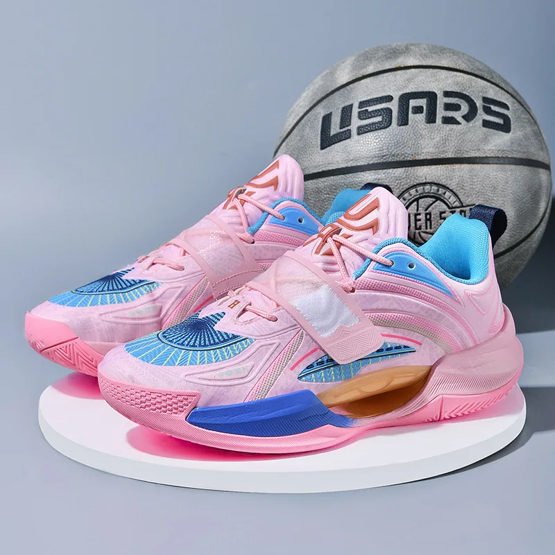 High Quality Pink Basketball Shoes Men Women Fashion Fluorescence Men's Basketball Sneakers Professional Non-slip Mens Trainers