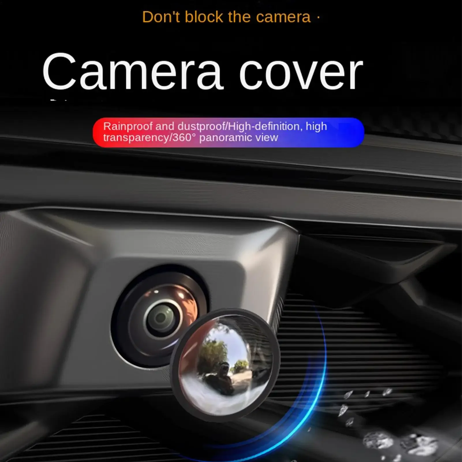 

Car Rear View Camera Protective Cover 9H HD Clear 360° Panoramic Lens Protector Waterproof Dustproof Anti-Scratch for Most Cars
