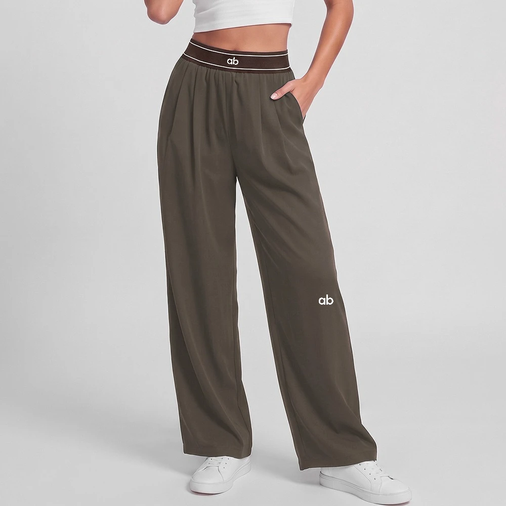 2026 Women's Loose Casual Sports High Waist Yoga Pants Breathable and Comfortable Versatile Trousers Women Wide Leg Sports Pants image 2