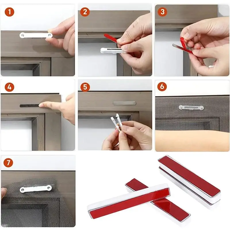 IALJ-16 Pieces Self-Adhesive Fly Screen Window Magnet, Magnets Insect Screen Window Fly Screen Window Magnetic Clips