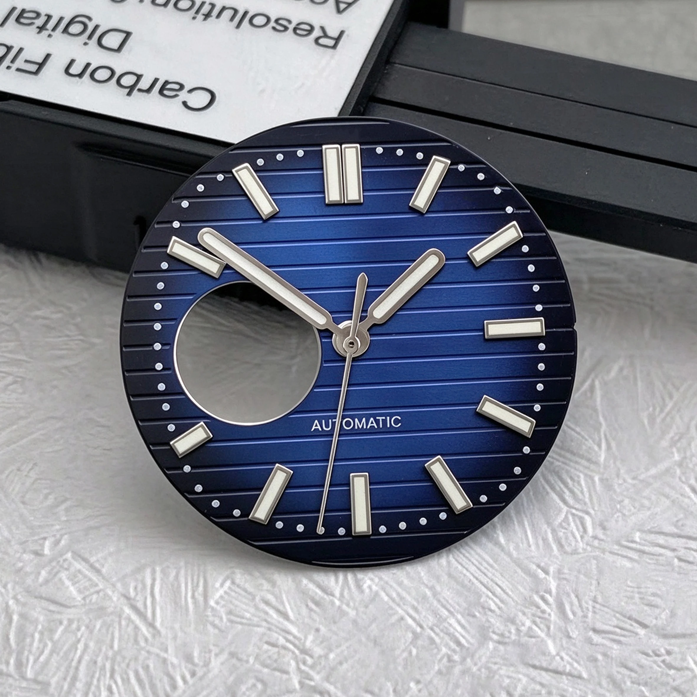 New 30.5mm NH38 Nautilus 9-Point Hollowed Out Dial No Logo High-Quality Green Luminous For NH38 Movement Watch Accessories