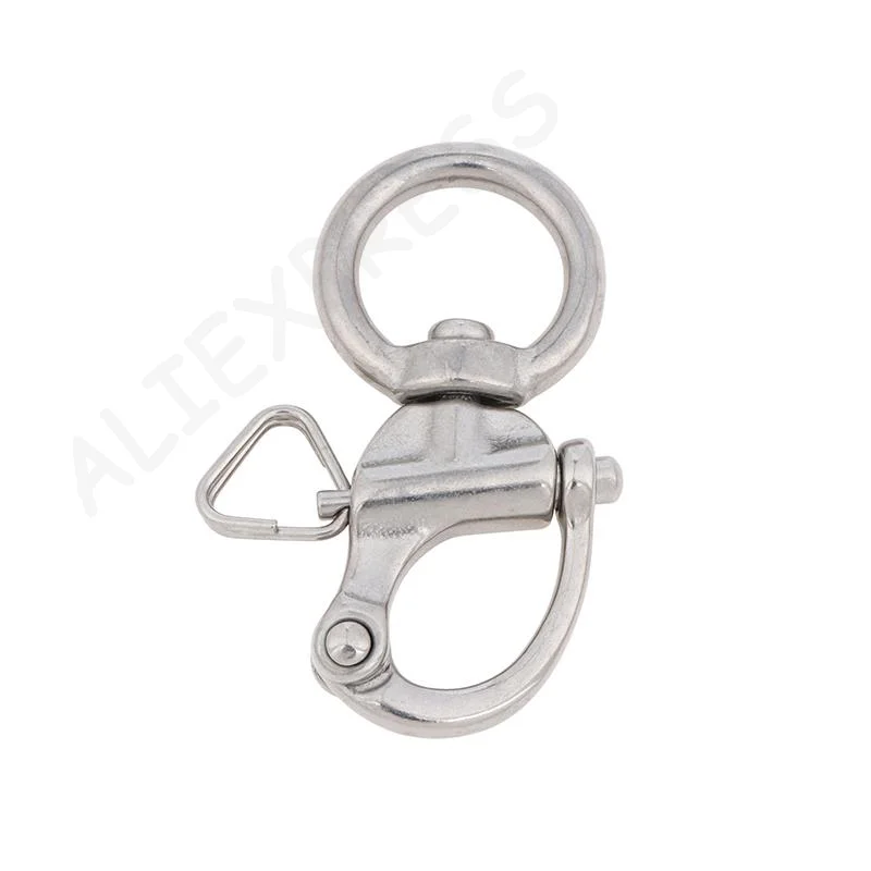 New Swivel Eye Snap Shackle Quick Release Boat Chain Eye Shackle Bail Rigging Sailing Boat Marine Rotary Shackle