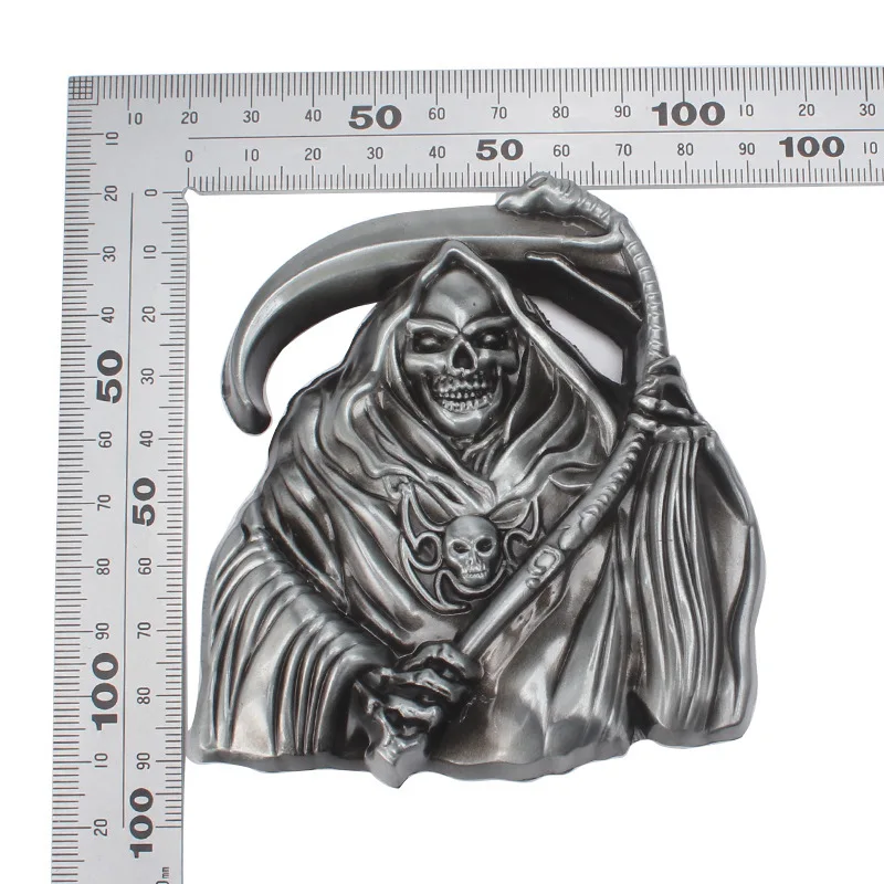 Grim Reaper Belt Buckle Belt DIY Accessories Western Cowboy Style Smooth Belt Buckle Punk Rock Style K37