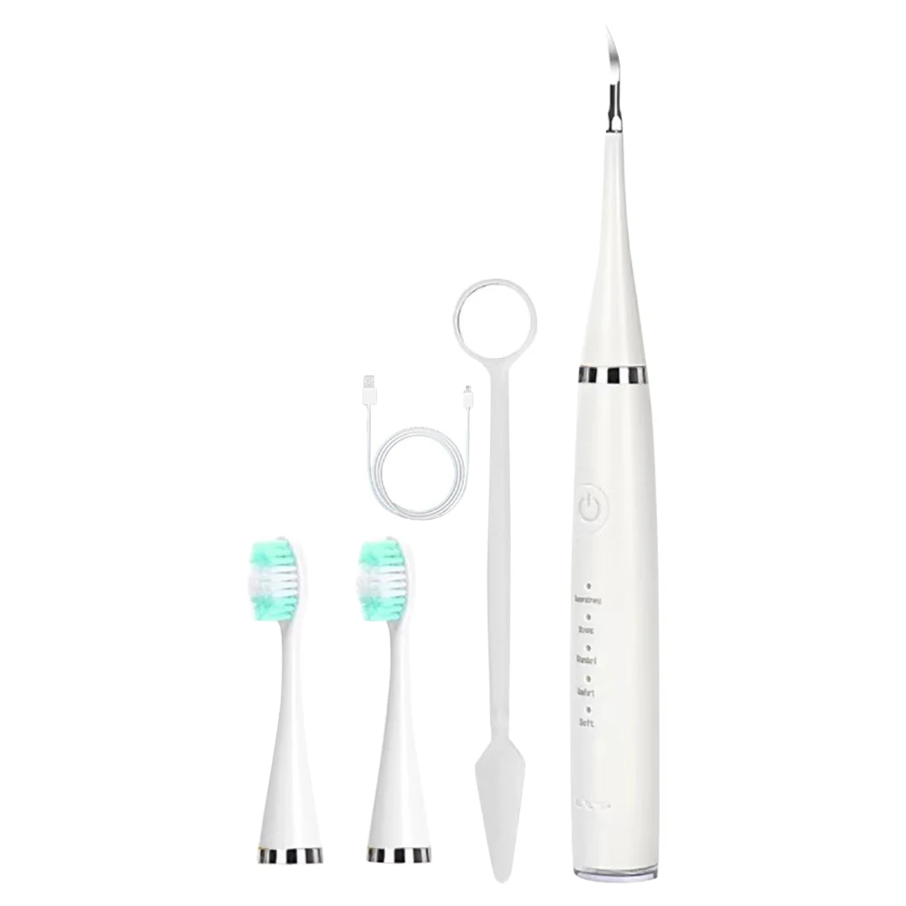 Portable Electric Toothbrush Set Multi-functional Ultrasonic Scaler Teeth Cleaner 6 in 1 Electric Toothbrush