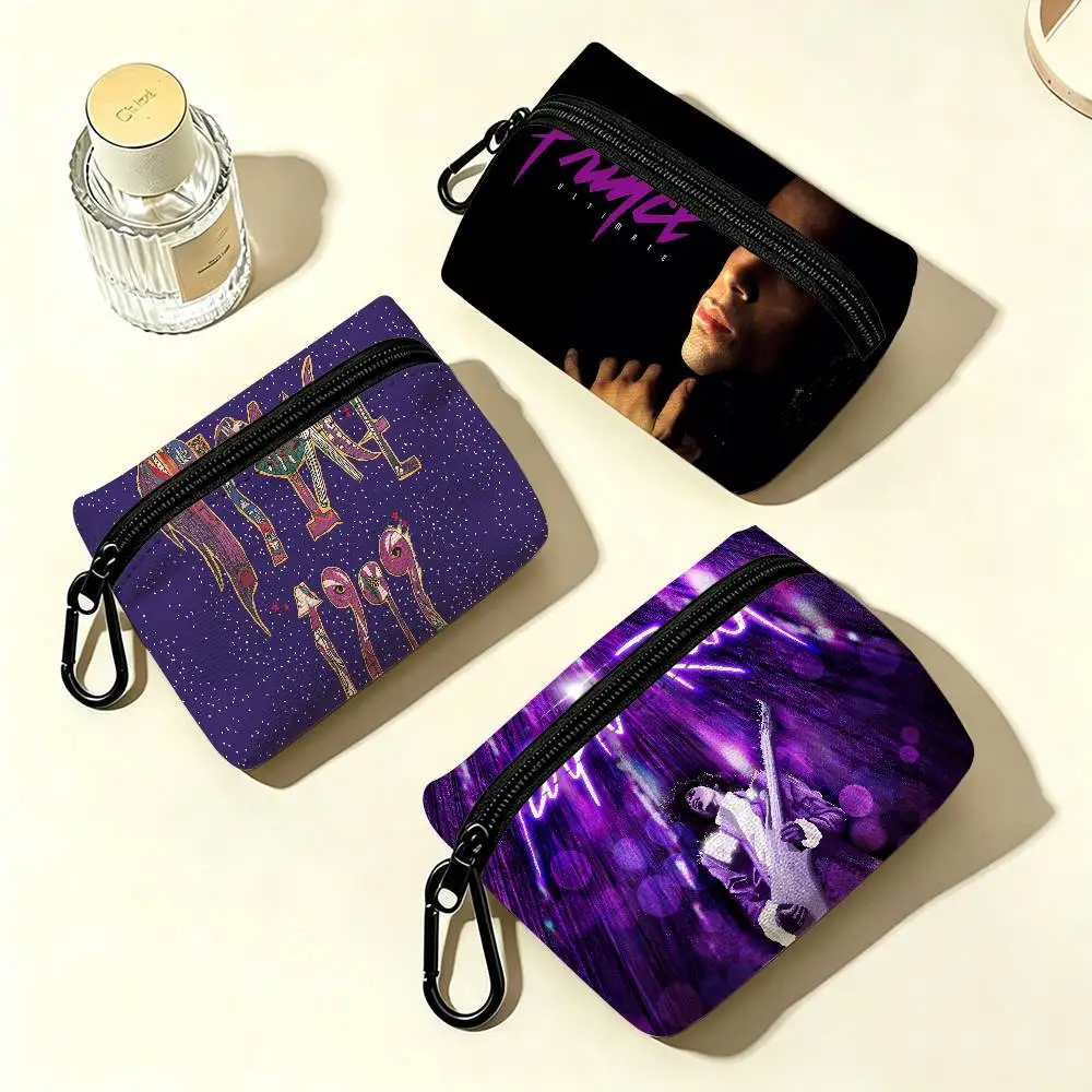 Singer P-Prince P-Purple R-Rain Waterproof Oxford Cloth Zipper Wallet Portable Hanging Small Coin Purse For Travel