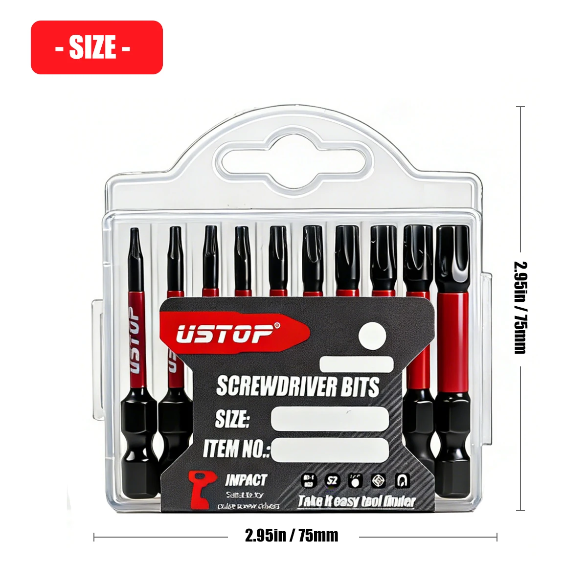 Ustop, Cross Screwdriver Bits, Upgraded 10-Piece Magnetic Star-Shaped Screwdriver Bit Set in a Box, with Separate Storage Box, Industrial-Grade S2 Steel, 50mm Universal Star Screwdriver Bits, T7/8/9/10/15/20/25/27/30/4, Quick Bit Change, Special Tool Accessories for Home DIY Woodworking and Renovation