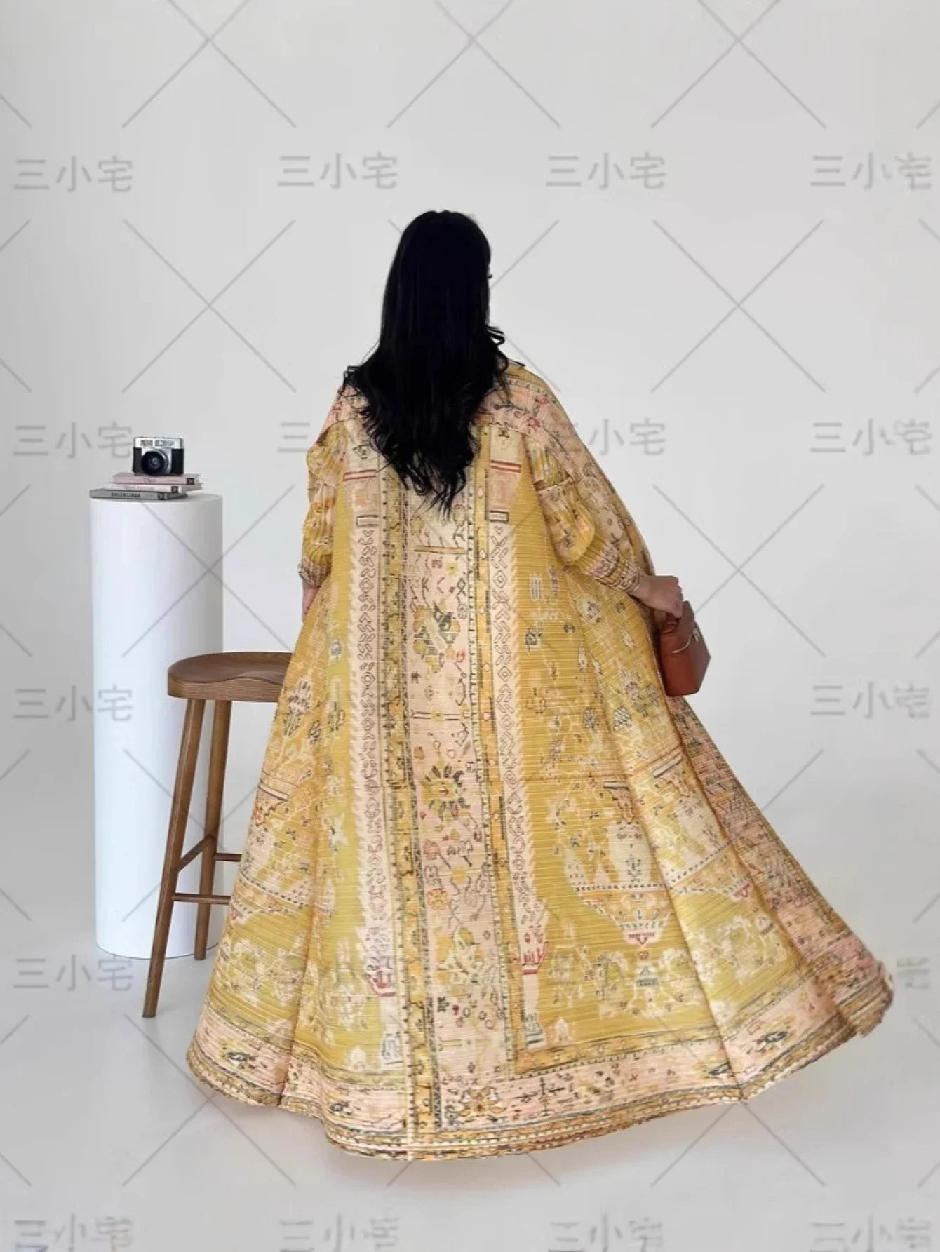 Eid Muslim Abaya Women Pleated Miyake Cardigan Dresses Abayas Ramadan Morocco Dubai Jalabiya Kaftan Vestidos Arab Long Robe 2025