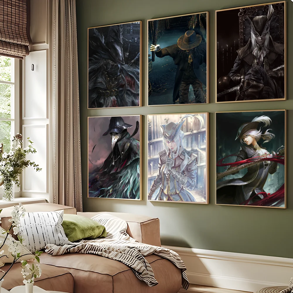 

Bloodborne Movie Sticky Posters Vintage Room Home Bar Cafe Decor Room Wall Decor