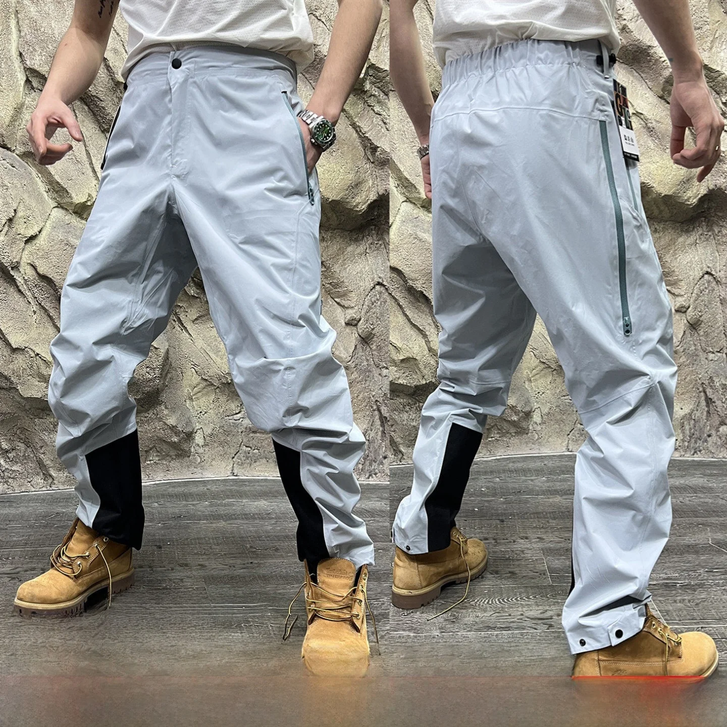 

Высококачественные лыжные брюки Hard ell для улицы, мужские и женские осенне-зимние прямые повседневные брюки из нейлоновой ткани