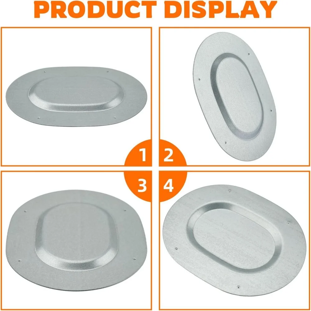 For Trunk Moisture Protection As Shown Oval Trunk Drain Stamped Steel Cover Raised Recessed Center Flat Outer Flange