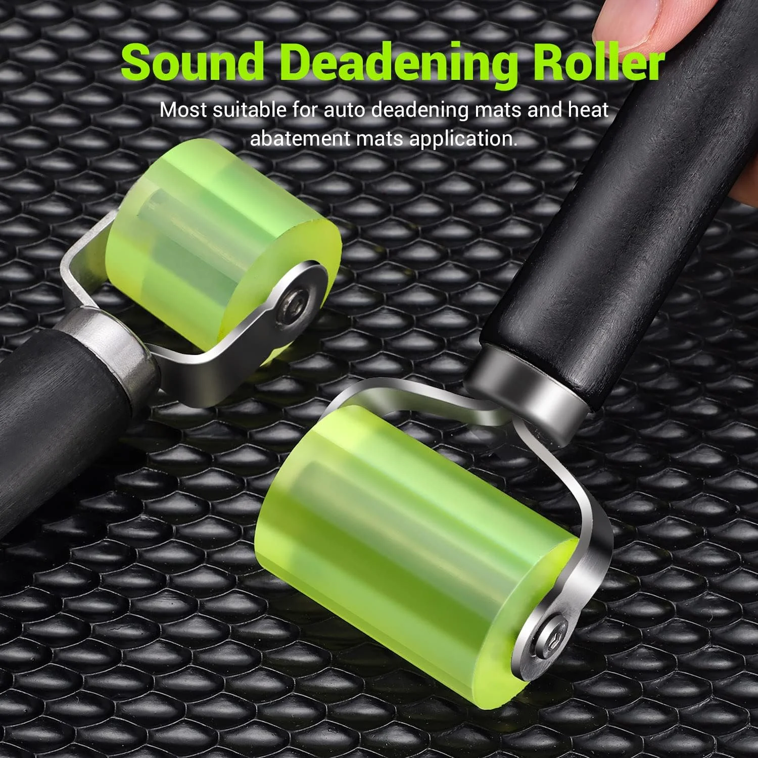 

Car Audio Sound Deadening Roller, 2 Sizes of Car Soundproofing Seam Roller, Rubber Car Noise Insulation Roller, for Automatic Sound Dampening Application on Wallpaper