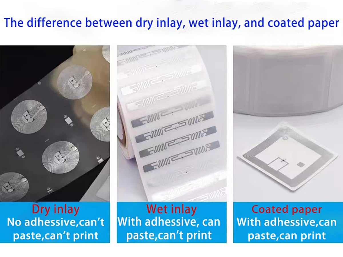 ป้ายกระดาษเคลือบ HF RFID 50ชิ้น ISO14443A 13.56MHz RFID NFC ป้ายอิเล็กทรอนิกส์คุณภาพสูง