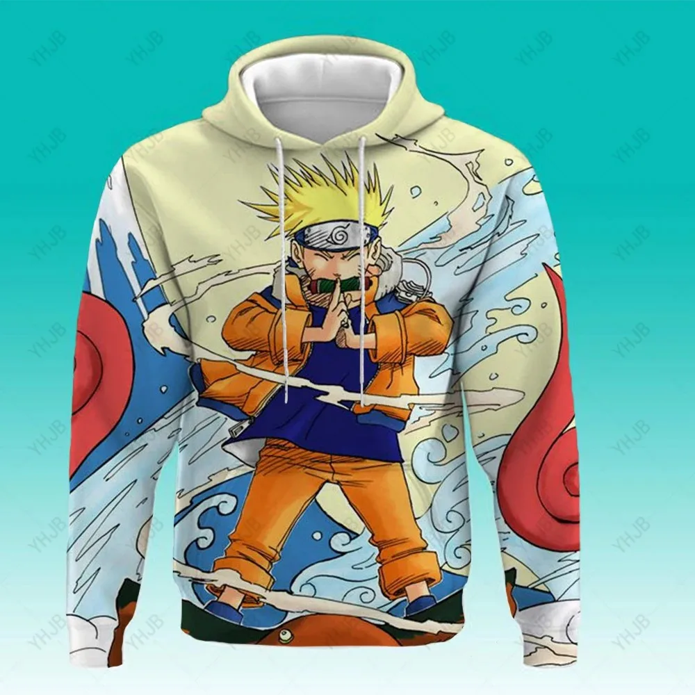 

Japanese Anime Boys and Girls Hoodies Uzumaki Naruto Men's Hoodies 3D Printed Pullovers MINISO Men's Hoodies New Men's Clothing