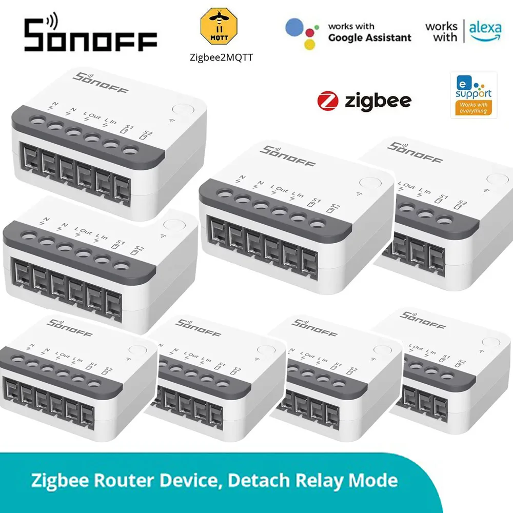 1-10PCS Detach Relay Remote Intelligen Switch ZBMINIR2 SONOFF Extreme Zigbee Group Control via eWeLinkSupport Zigbee 3.0 Gateway