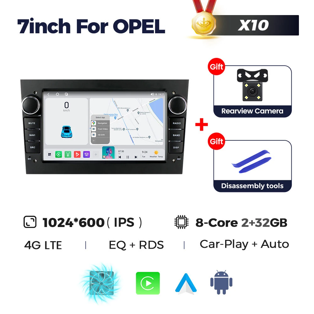 MEKEDE Auto GPS Android 14 Autoradio Carplay Voor Opel Astra H J 2004 Vectra Vauxhall Antara Zafira Corsa C D Vivaro Meriva Veda