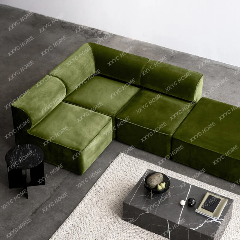 Light Luxury Minimalist Module Combination Sofa Modern Minimalist Designer Living Room Three-Person Corner Fabric Sofa