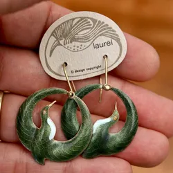 Gorgeous Bird Animal Round Geometry Earrings Gold Color Party Dangle Earrings for Women