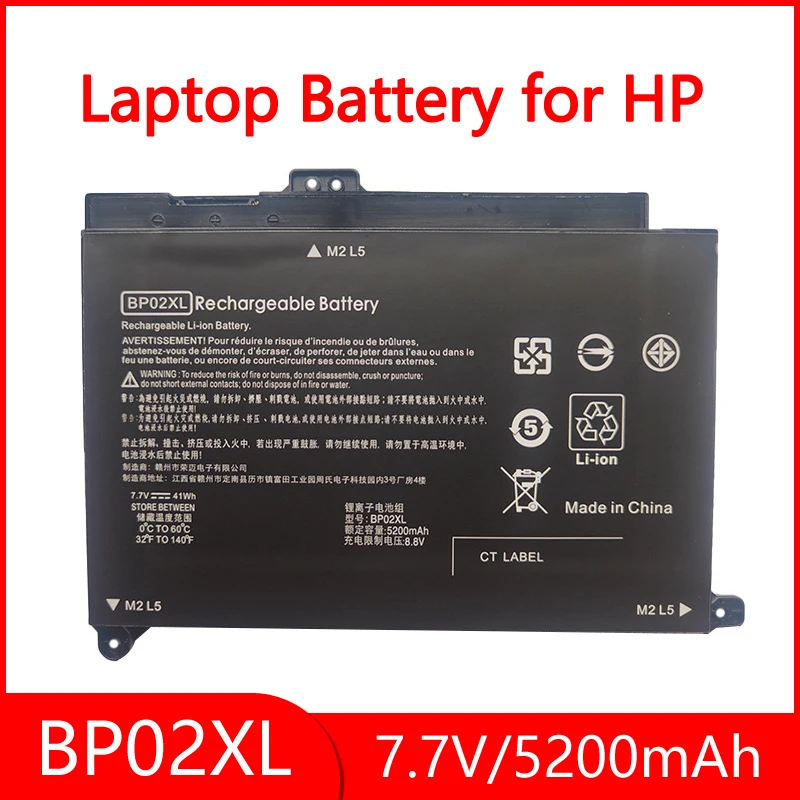 

BP02XL Аккумулятор для ноутбука HP Pavilion PC 15 15-AU 849909-850 849569-421 HSTNN-LB7H BP02041XL TPN-Q172 TPN-Q175 41WH