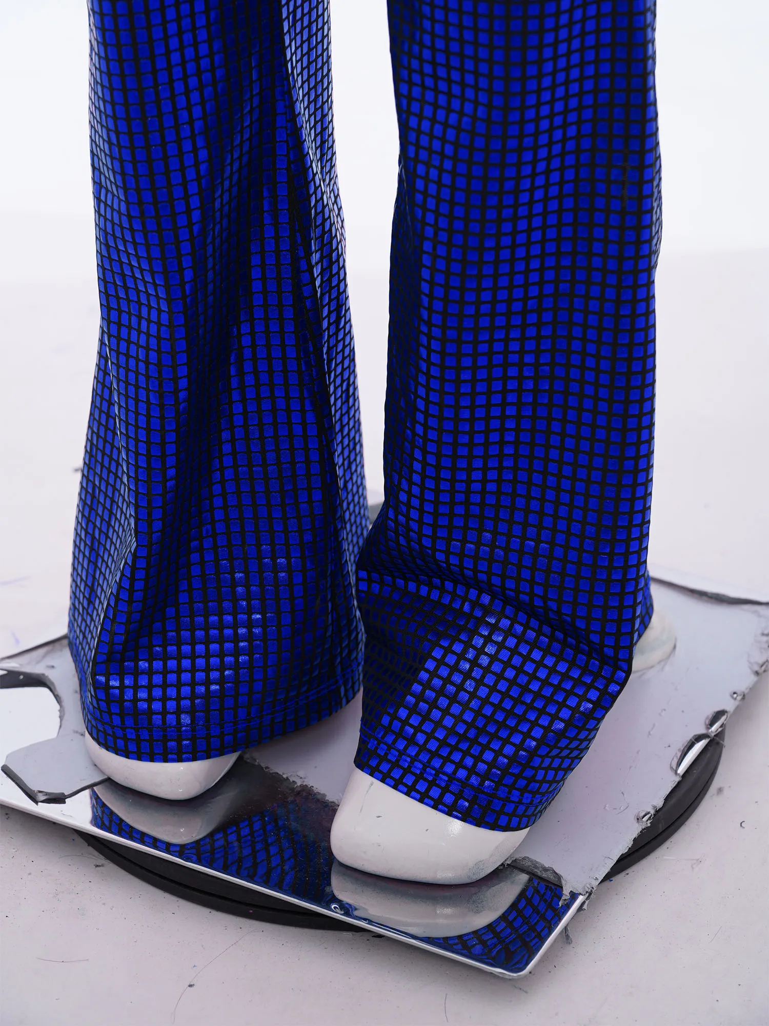 الفتيات قاعة رقص الجاز التانغو أداء زي الاطفال ديسكو الحديثة Dancewear طويلة الأكمام بقماش شفاف المرقعة بذلة لامعة #5