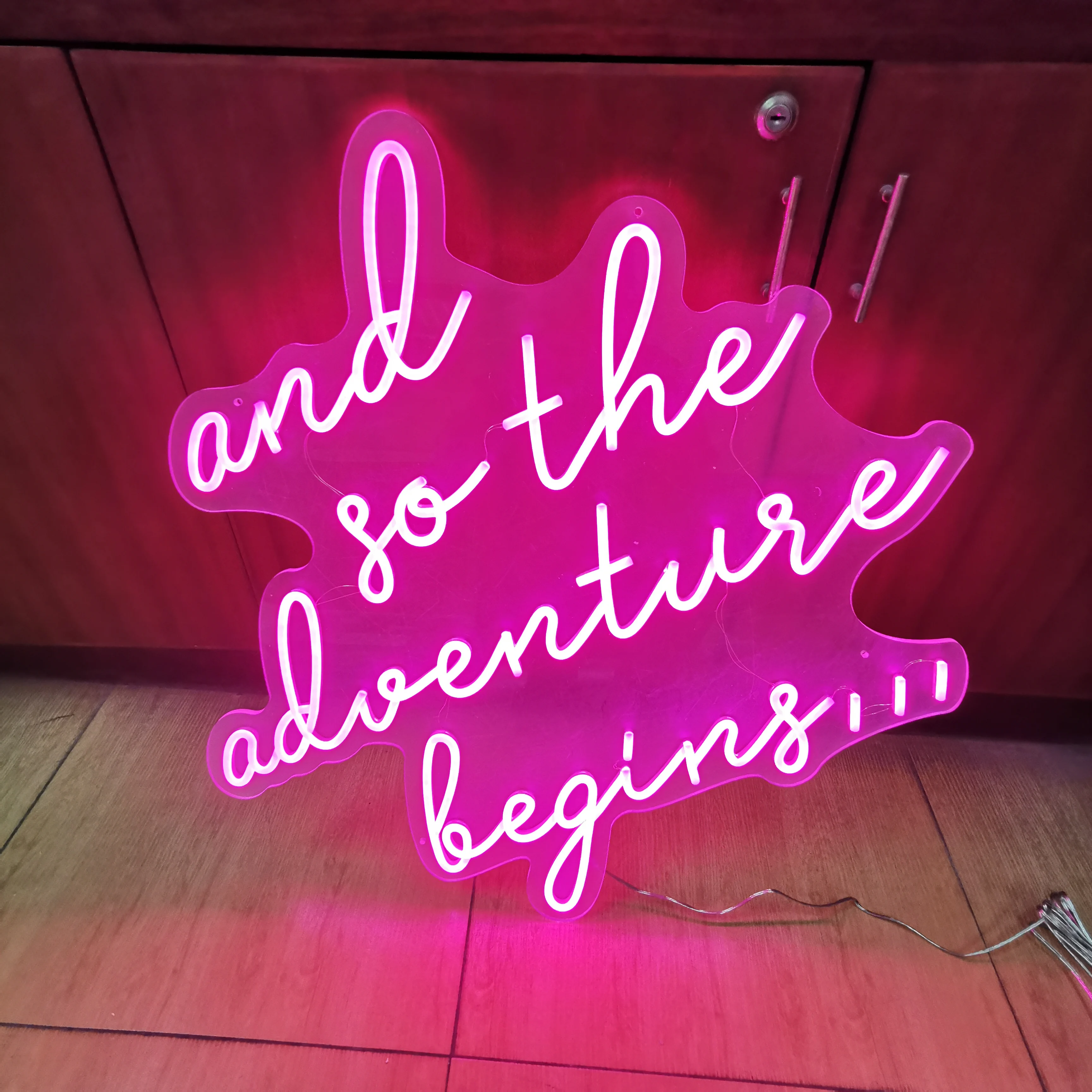 And So The Adventure Begin Neon Sign Custom Name Sign Led Neon Light Sign For Wedding Birthday Party Decor Wedding Gift