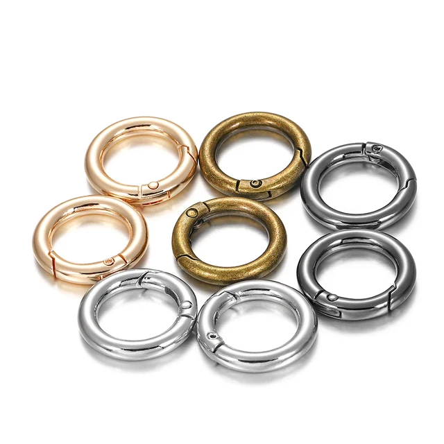5 sztuk metalowych zapięć sprężynowych O Ring Otwierany karabińczyk Brelok do kluczy Klipsy do torebek Hak Łańcuch dla psa Klamry Złącza do samodzielnego tworzenia biżuterii