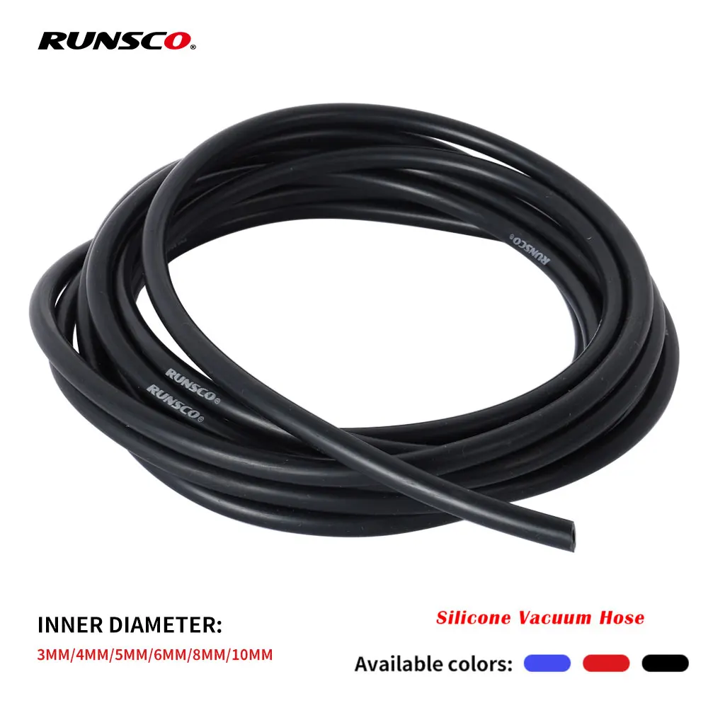ID 3mm/5mm/4mm/6mm/8mm/10mm Auto samochód próżniowy wąż silikonowy linia wyścigowa rura rura czerwony niebieski czarny uniwersalny