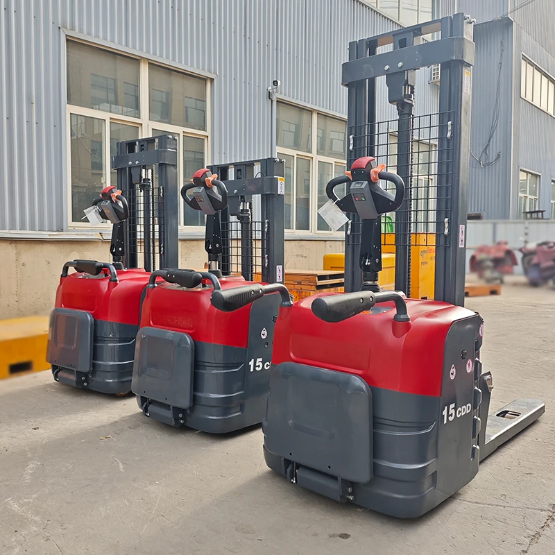 

YG Customized Forklift 3M 3.5M 4M Electric Stacker 1.2t 1.5t 3300lbs Stacker Forklift with CE Straddle Stacker Lithium Battery