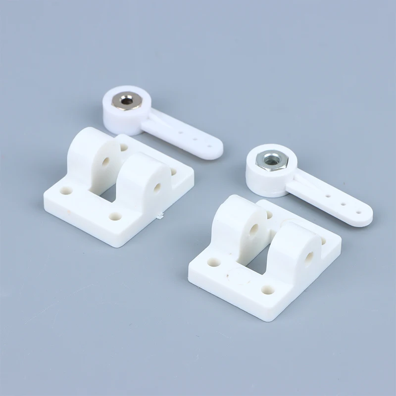 1 ensemble de bras de direction de roue avant de train d'atterrissage + supports adaptés aux avions à voilure fixe RC, pièces de bricolage