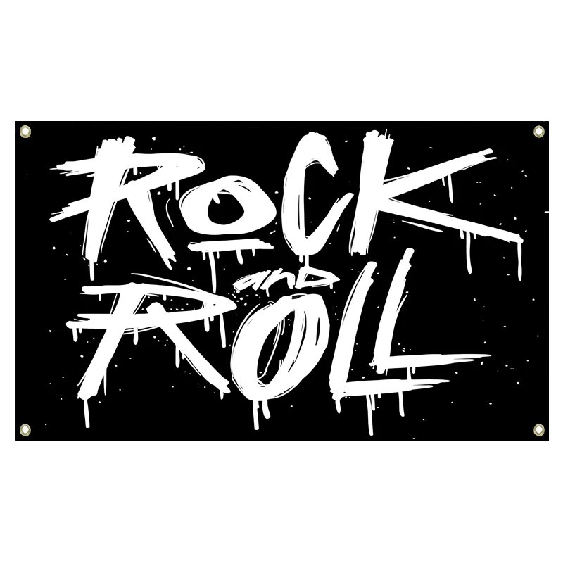 Рок-н-ролл флаг 3x5ft 2x3ft Рок-н-ролл флаг 3x5ft 2x3ft