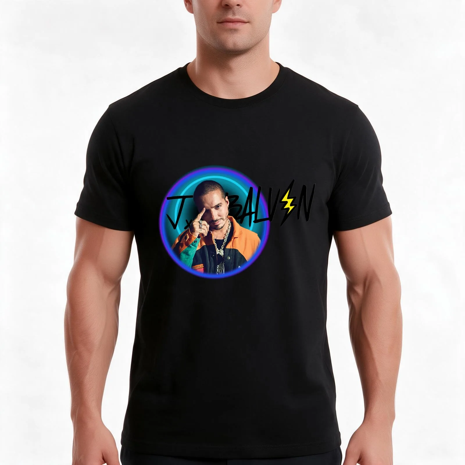 J-balvin man T-Shirt Summer Casual Cotton Tee Oversized Streetwear Tops Vintage Graphic Print Loose Fit Short Sleeve
