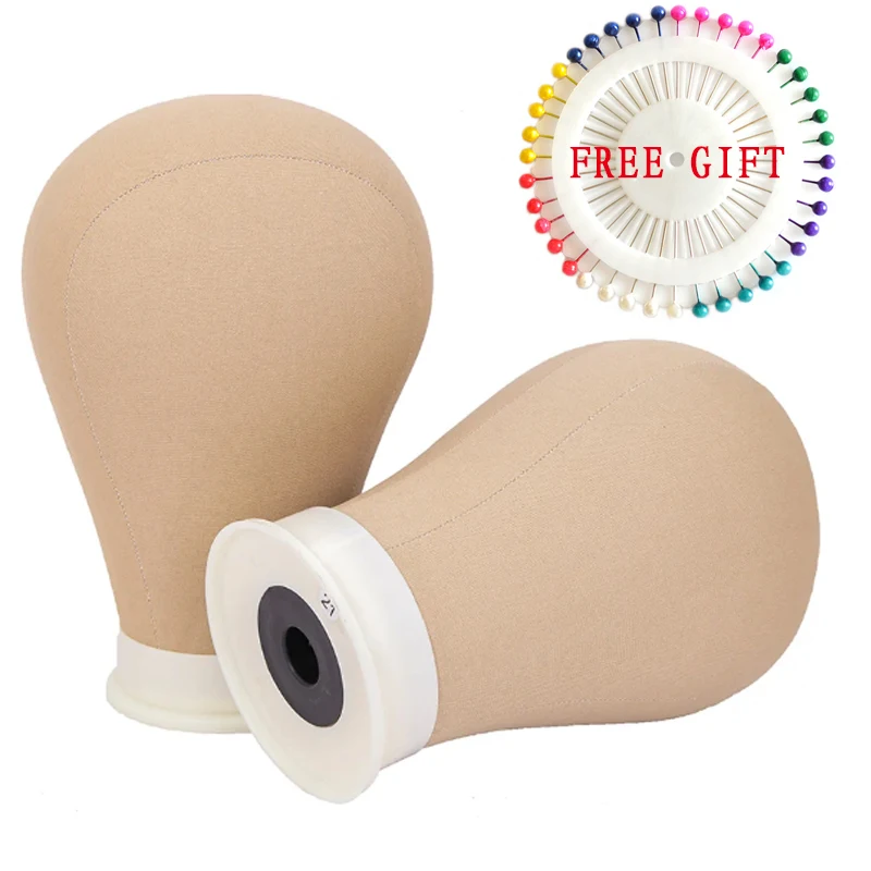 

Canvas Block 21-23inch Poly Head Wig Making Head Weft/Wig Display Styling Mannequin Head Manikin Head