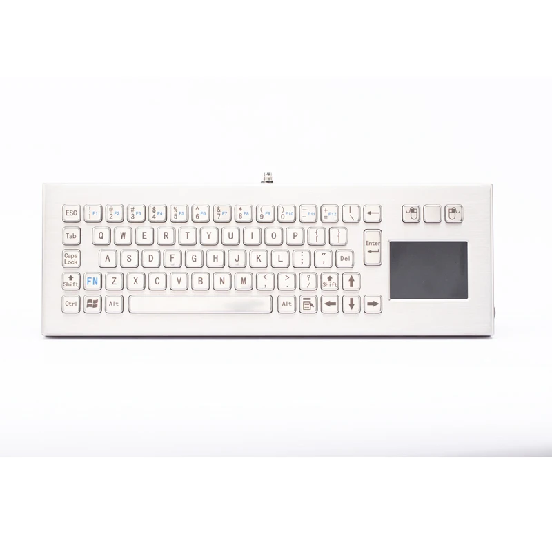 

Industrial-Grade 67 Keys Rugged Compact Desktop Stainless Steel Keyboard With Touchpad