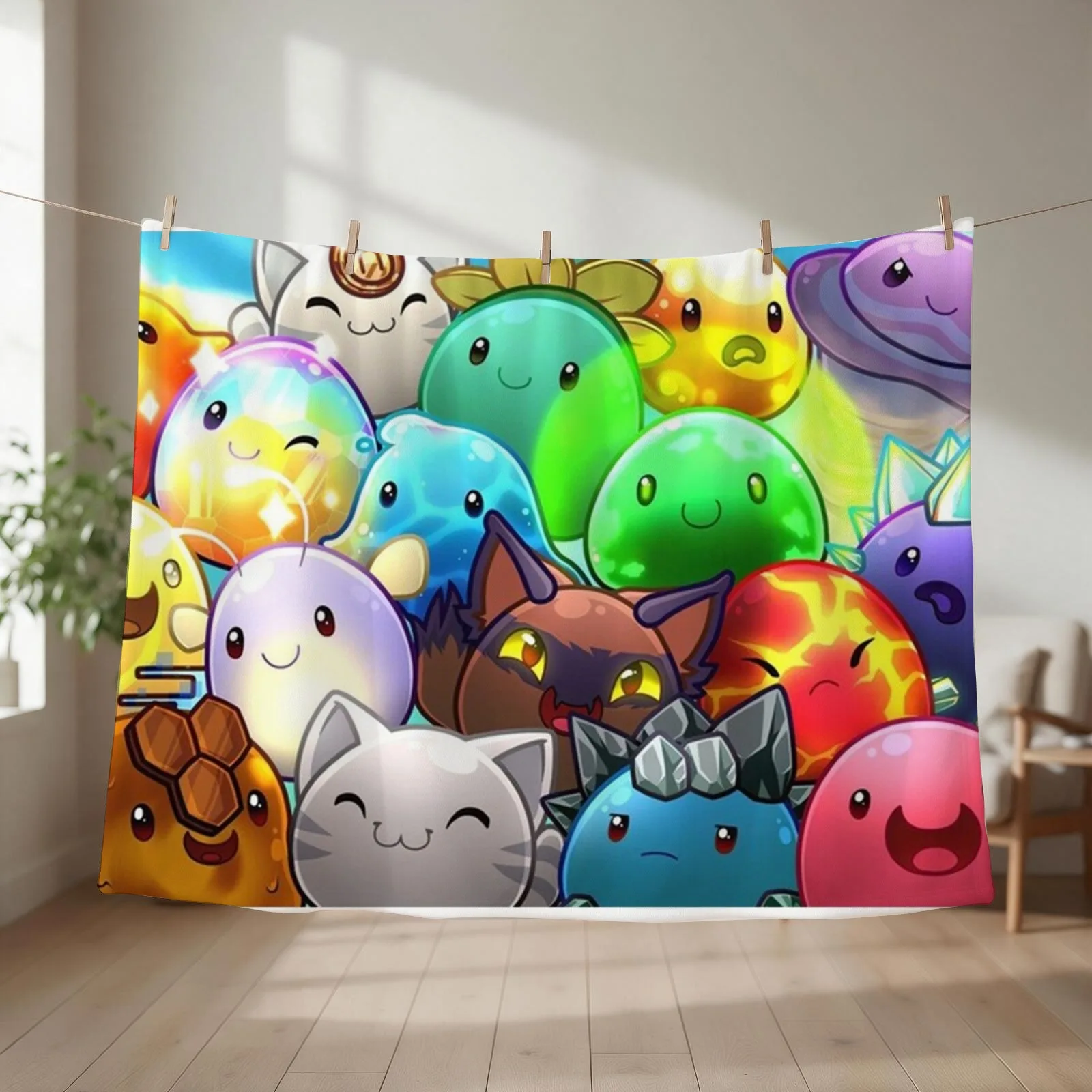 New Slime rancher Throw Blanket Plush Blankets For Baby decorative Soft Beds Blankets