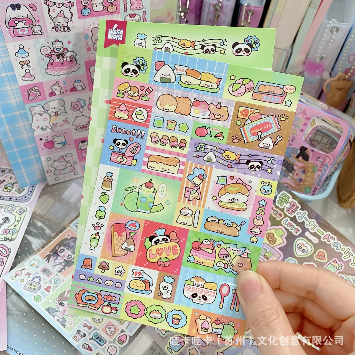 1 Pc Cute Cartoon Character Sticker Material DIY Scrapbooking Journaling Decorative Sticker Toploader Deco Supplies