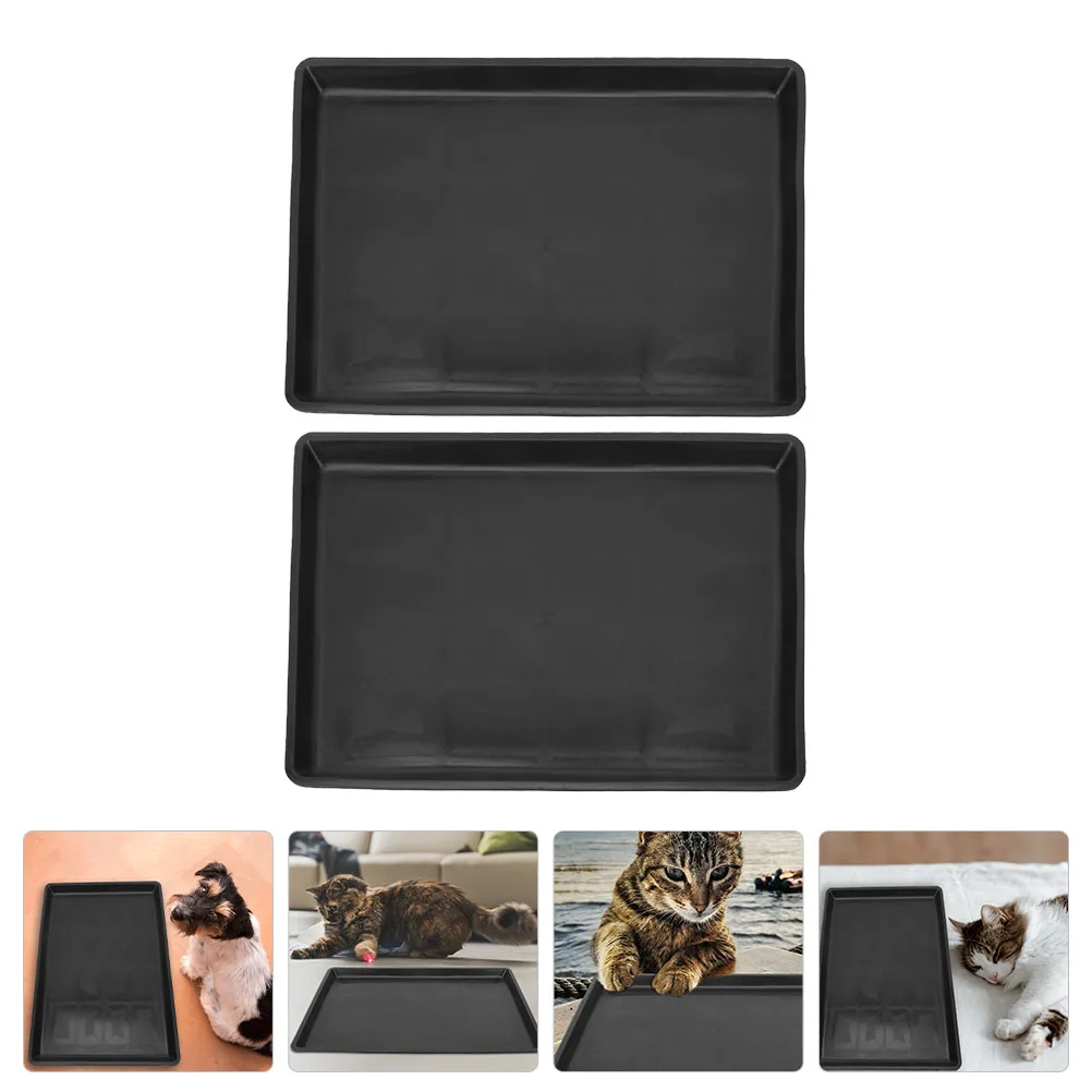 

2pcs Pet Poop Pan Leakproof Replacement Bedpan Odor Resistant Durable Lightweight Storage Tray Dog Cage Accessories Rabbit Trays