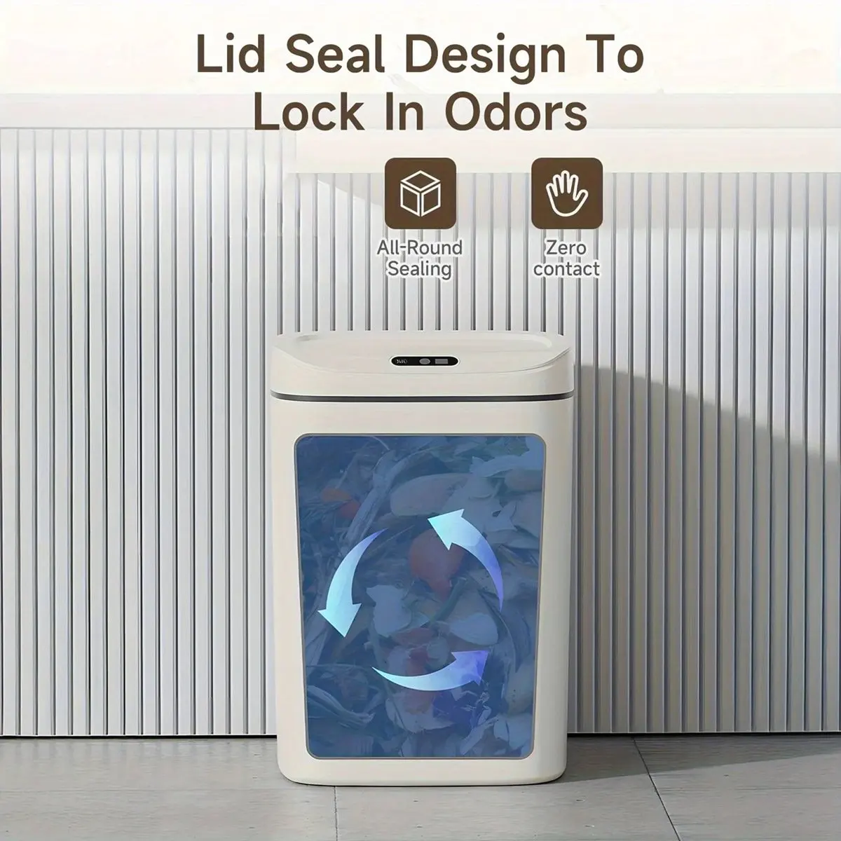 Advanced Intelligent Sensor Trash Can - Automatic Lid Opening, Odor-Sealing Garbage A