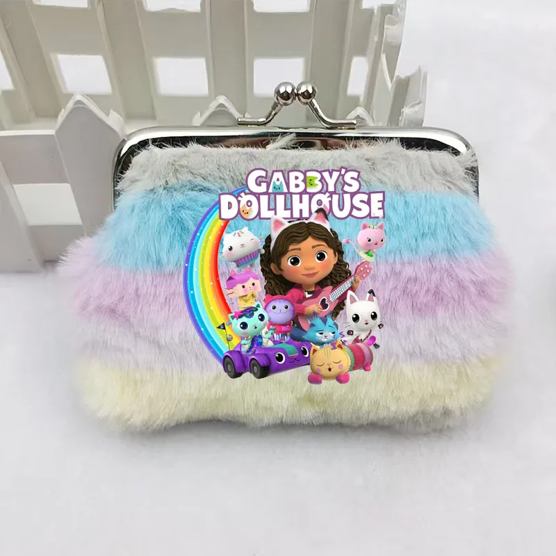 

Gabbys Dollhous Women Zipper Short Purse Wallet Card Holder Key Organizer Kawaii Coin Purse Girl Mini Pouch Kids Party Game Gift