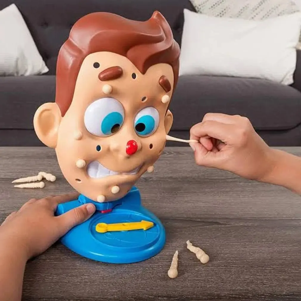 Brinquedos novidade simular forma de rosto espremer acne brinquedo popping espinha pai-filho jogo de tabuleiro engraçado jogos de festa de família